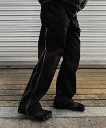 CLACO（クラコ）の「コットンサイドラインジッパーパンツ（ブラック）（スウェットパンツ）」