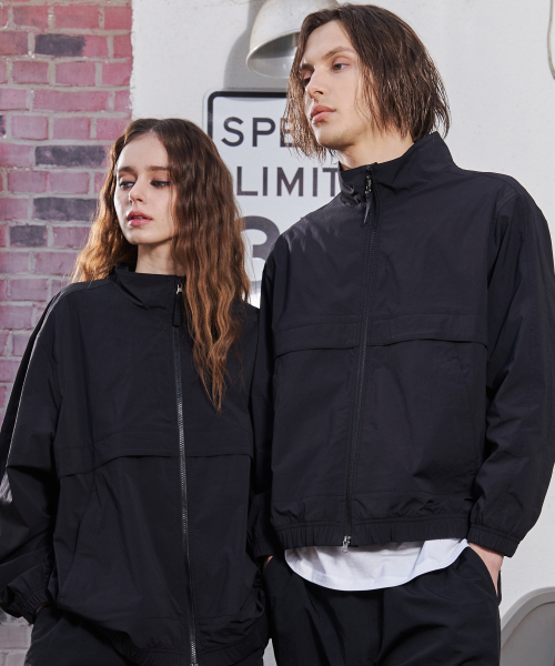 GALEX(ギャレックス)の「ベーシックウォームアップジャケットブラックGA5530 BK(ナイロンジャケット・メンズ・その他・SMALL/MEDIUM/LARGE)」の2枚目の写真
