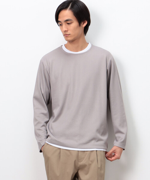 COMME CA ISM(コムサイズム)の「【セットアイテム】メッシュジャージ Tシャツセット(Tシャツ/カットソー・メンズ・グレー/チャコール・MEDIUM/LARGE)」の2枚目の写真