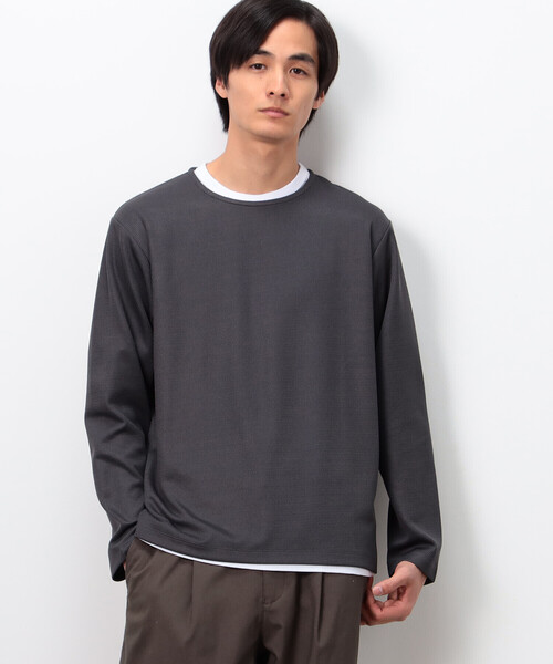 COMME CA ISM(コムサイズム)の「【セットアイテム】メッシュジャージ Tシャツセット(Tシャツ/カットソー・メンズ・グレー/チャコール・MEDIUM/LARGE)」の1枚目の写真