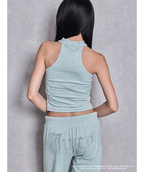 JUICY COUTURE（ジューシークチュール）の「GYDA×Juicy Couture GG JC Emboss Big Bling Velour Bustier（チューブトップ・レディース・ピンク/ブラック/ミント・FREE）」の4枚目の写真