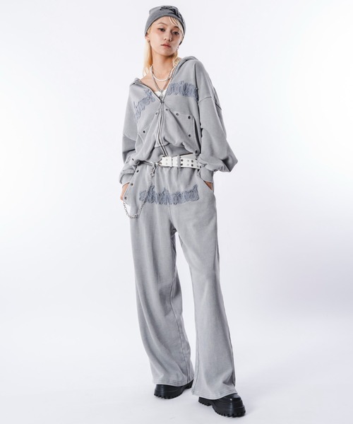 SHORT ROUND(ショートラウンド)の「SHORT ROUND/【26年春新作】ブリーチハトメZIPパーカー(パーカー・メンズ・グレー/ブラック系その他・MEDIUM/LARGE)」の8枚目の写真