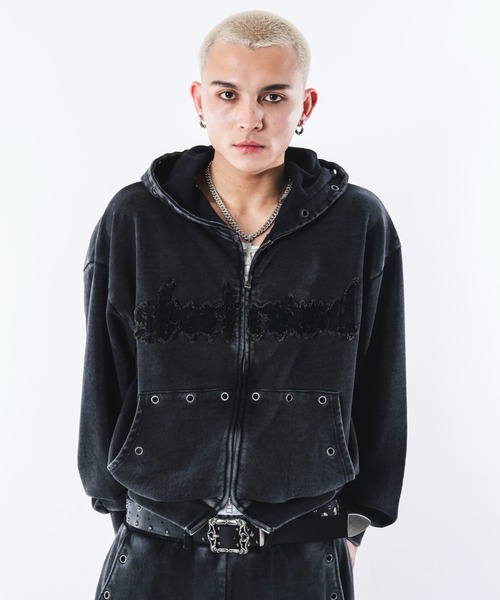 SHORT ROUND(ショートラウンド)の「SHORT ROUND/【26年春新作】ブリーチハトメZIPパーカー(パーカー・メンズ・グレー/ブラック系その他・MEDIUM/LARGE)」の14枚目の写真