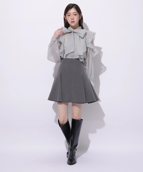 Rirandture（リランドチュール）の「サーキュラーフレアミニスカート（スカート・レディース・グレー・0/1/2）」の4枚目の写真