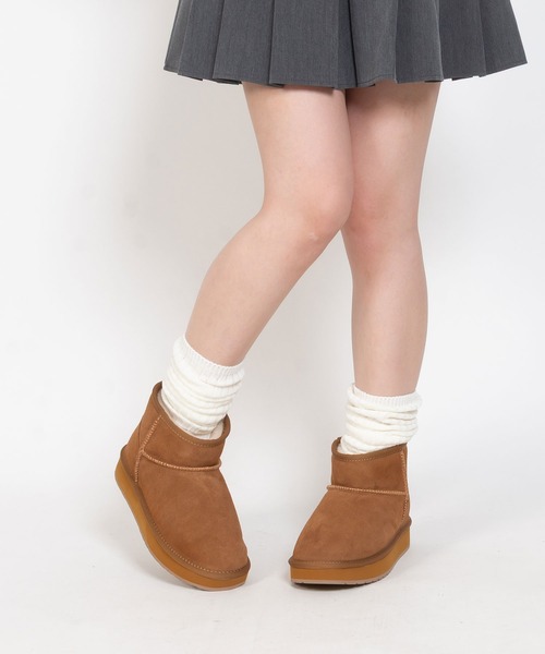 EMU Australia(エミューオーストラリア)の「PLATFORM MICRO WOOL 2.0 / 厚底ムートンブーツ(ブーツ・レディース・ブラック/ブラウン/チャコール・7/8/6)」の3枚目の写真