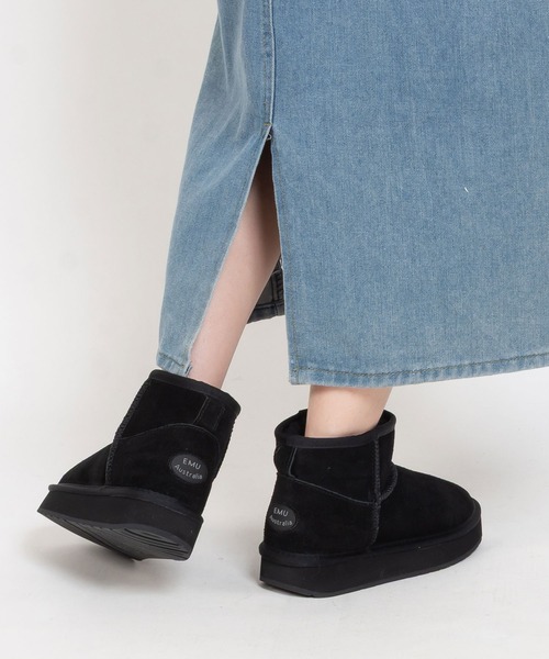 EMU Australia(エミューオーストラリア)の「PLATFORM MICRO WOOL 2.0 / 厚底ムートンブーツ(ブーツ・レディース・ブラック/ブラウン/チャコール・7/8/6)」の7枚目の写真