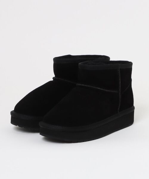 EMU Australia(エミューオーストラリア)の「PLATFORM MICRO WOOL 2.0 / 厚底ムートンブーツ(ブーツ・レディース・ブラック/ブラウン/チャコール・7/8/6)」の9枚目の写真