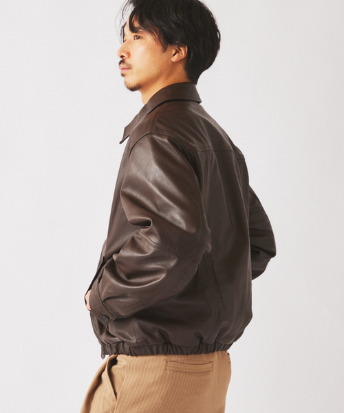 JOURNAL STANDARD relume(ジャーナルスタンダード レリューム)の「ラムレザー ジップジャケット(ライダースジャケット・メンズ・ブラック/ブラウン・MEDIUM/LARGE)」の16枚目の写真