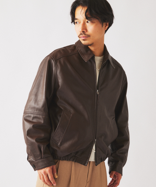 JOURNAL STANDARD relume(ジャーナルスタンダード レリューム)の「ラムレザー ジップジャケット(ライダースジャケット・メンズ・ブラック/ブラウン・MEDIUM/LARGE)」の18枚目の写真