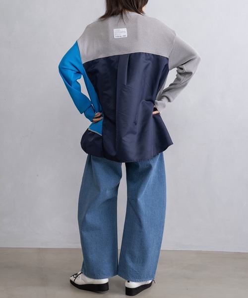 MARECHAL TERRE（マルシャルテル）の「レイヤードデザインニット（ニット/セーター・レディース・グレー/ネイビー/ブラック/アイボリー・MEDIUM）」の17枚目の写真