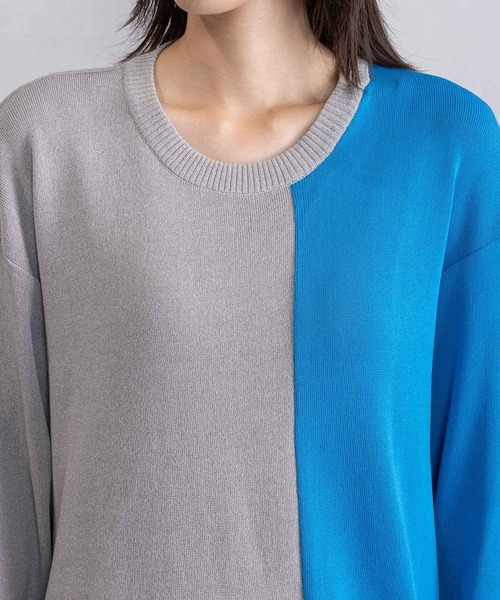 MARECHAL TERRE（マルシャルテル）の「レイヤードデザインニット（ニット/セーター・レディース・グレー/ネイビー/ブラック/アイボリー・MEDIUM）」の20枚目の写真