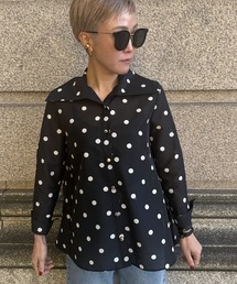 JENNE（ジェンヌ）の「日本製ラグジュアリードットブラウス(北陸生産生地)（その他トップス）」