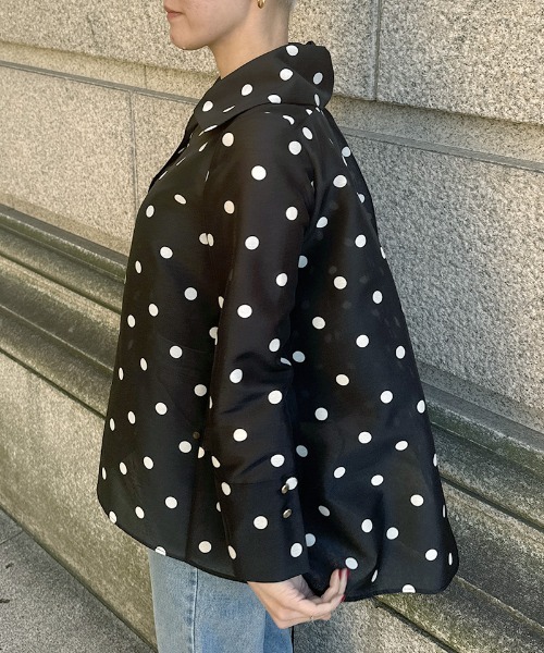 JENNE（ジェンヌ）の「日本製ラグジュアリードットブラウス（北陸生産生地）（その他トップス・レディース・ネイビー/ブラック/アイボリー・SMALL/MEDIUM/LARGE/X-LARGE）」の6枚目の写真