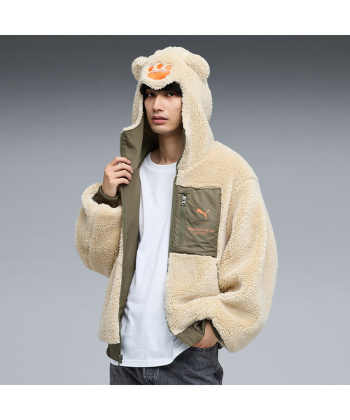 PUMA(プーマ)の「PUMA プーマ ユニセックス PUMA x モンスターハンターワイルズ アイルー リバ(ナイロンジャケット・メンズ・ブラック/カーキ・X-SMALL/SMALL/LARGE/MEDIUM/X-LARGE)」の17枚目の写真