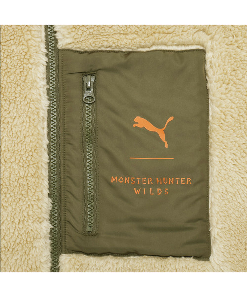 PUMA(プーマ)の「PUMA プーマ ユニセックス PUMA x モンスターハンターワイルズ アイルー リバ(ナイロンジャケット・メンズ・ブラック/カーキ・X-SMALL/SMALL/LARGE/MEDIUM/X-LARGE)」の7枚目の写真