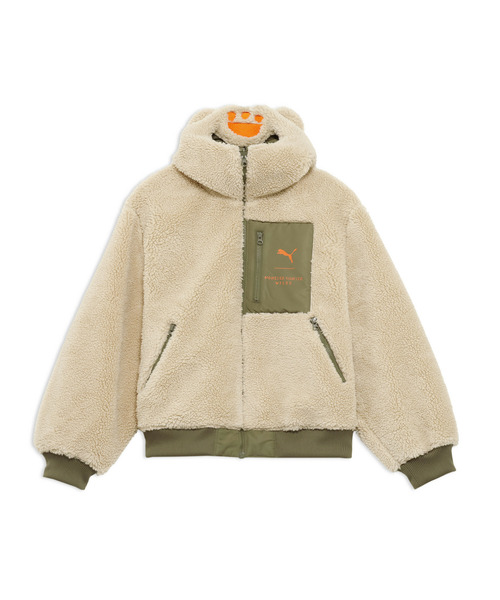 PUMA(プーマ)の「PUMA プーマ ユニセックス PUMA x モンスターハンターワイルズ アイルー リバ(ナイロンジャケット・メンズ・ブラック/カーキ・X-SMALL/SMALL/LARGE/MEDIUM/X-LARGE)」の4枚目の写真