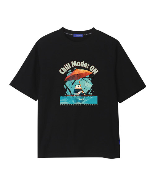 OHP(ワンハンドレッドパーセント)の「OHPxGOODD チルモードオン セミオーバー 半袖Tシャツ(Tシャツ/カットソー・メンズ・ホワイト/ブラック・LARGE/X-LARGE/XX-LARGE/XXX-LARGE/S(90)/M(95)/XXXX-LARGE)」の2枚目の写真