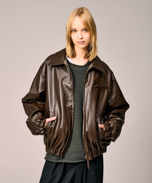 セール】REVERSIBLE CHECK SYNTHETIC BLOUSON / リバーシブルチェック