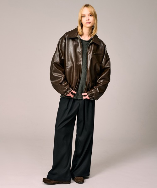 セール】REVERSIBLE CHECK SYNTHETIC BLOUSON / リバーシブルチェック