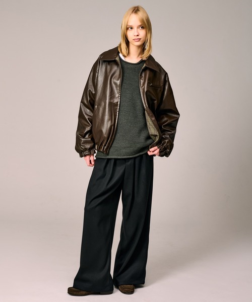 セール】REVERSIBLE CHECK SYNTHETIC BLOUSON / リバーシブルチェック