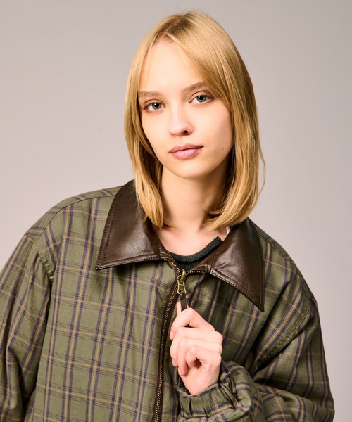 セール】REVERSIBLE CHECK SYNTHETIC BLOUSON / リバーシブルチェック