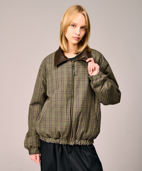 セール】REVERSIBLE CHECK SYNTHETIC BLOUSON / リバーシブルチェック