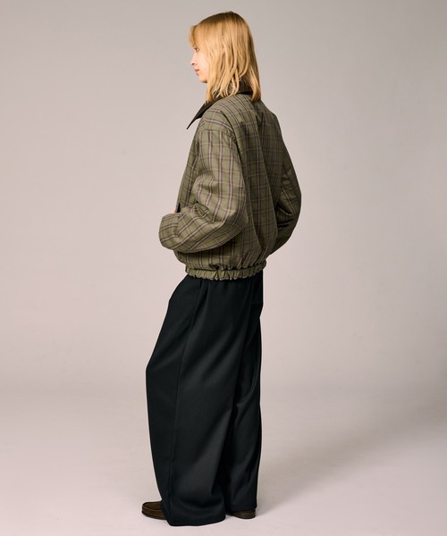 セール】REVERSIBLE CHECK SYNTHETIC BLOUSON / リバーシブルチェック