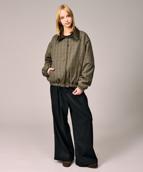 セール】REVERSIBLE CHECK SYNTHETIC BLOUSON / リバーシブルチェック