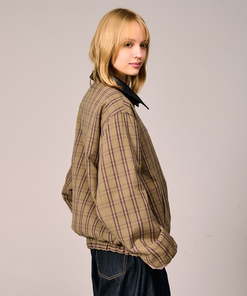 WETTEMPT(ウィテンプト)の「REVERSIBLE CHECK SYNTHETIC BLOUSON / リバーシブルチェック合皮ブルゾン(ブルゾン・メンズ・ブラック/ダークブラウン・SMALL/MEDIUM/LARGE)」の18枚目の写真