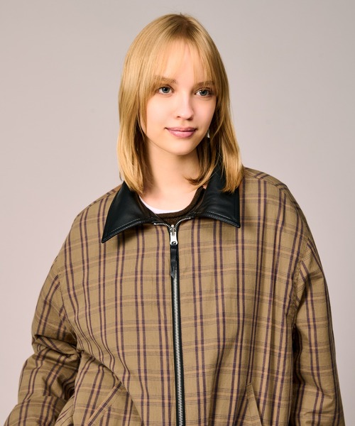 セール】REVERSIBLE CHECK SYNTHETIC BLOUSON / リバーシブルチェック