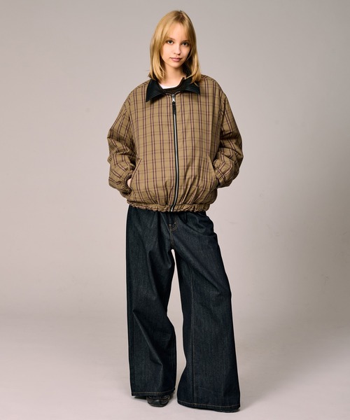 セール】REVERSIBLE CHECK SYNTHETIC BLOUSON / リバーシブルチェック