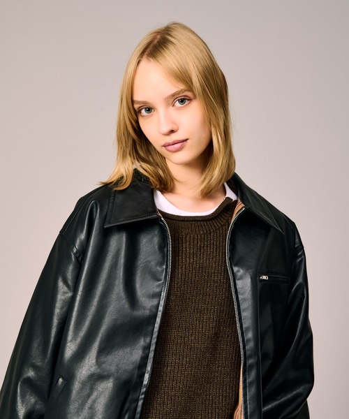 WETTEMPT(ウィテンプト)の「REVERSIBLE CHECK SYNTHETIC BLOUSON / リバーシブルチェック合皮ブルゾン(ブルゾン・メンズ・ブラック/ダークブラウン・SMALL/MEDIUM/LARGE)」の14枚目の写真