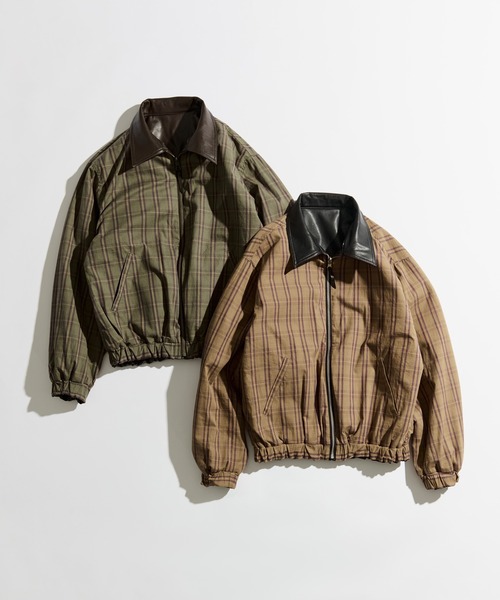セール】REVERSIBLE CHECK SYNTHETIC BLOUSON / リバーシブルチェック
