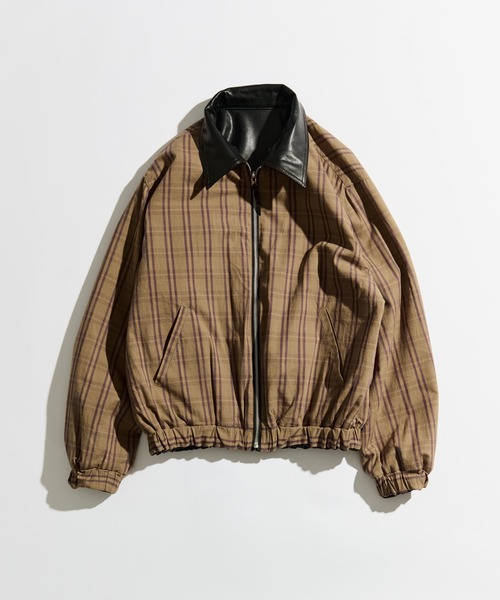 WETTEMPT(ウィテンプト)の「REVERSIBLE CHECK SYNTHETIC BLOUSON / リバーシブルチェック合皮ブルゾン(ブルゾン・メンズ・ブラック/ダークブラウン・SMALL/MEDIUM/LARGE)」の15枚目の写真