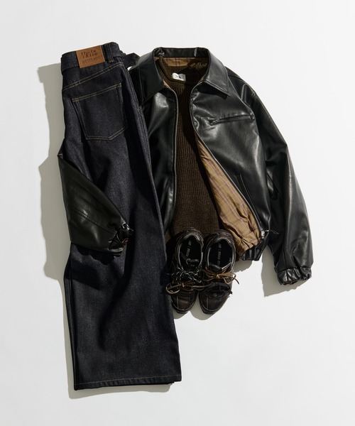 WETTEMPT(ウィテンプト)の「REVERSIBLE CHECK SYNTHETIC BLOUSON / リバーシブルチェック合皮ブルゾン(ブルゾン・メンズ・ブラック/ダークブラウン・SMALL/MEDIUM/LARGE)」の9枚目の写真