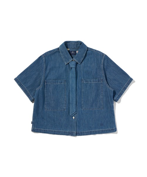 Levi's（リーバイス）の「Levi's/リーバイス BLUETAB(TM) カフェトップ ショートスリーブシャツ（シャツ/ブラウス・レディース・インディゴブルー・M/S/XS）」の3枚目の写真