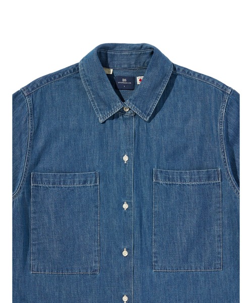 Levi's（リーバイス）の「Levi's/リーバイス BLUETAB(TM) カフェトップ ショートスリーブシャツ（シャツ/ブラウス・レディース・インディゴブルー・M/S/XS）」の6枚目の写真