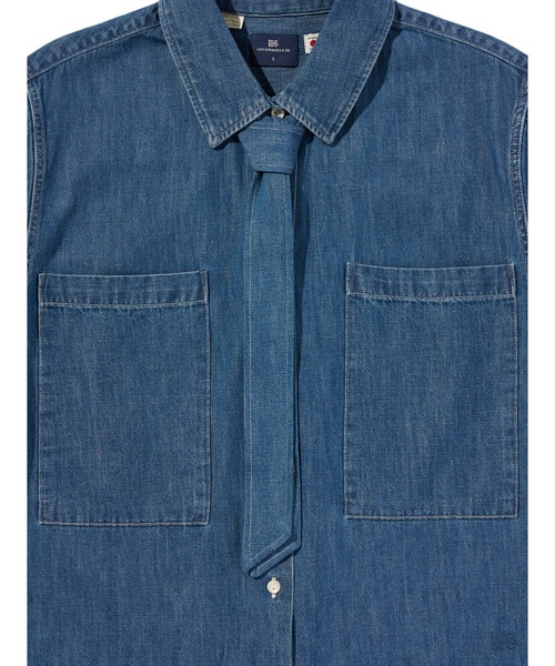 Levi's（リーバイス）の「Levi's/リーバイス BLUETAB(TM) カフェトップ ショートスリーブシャツ（シャツ/ブラウス・レディース・インディゴブルー・M/S/XS）」の9枚目の写真