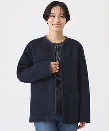 【マシンウォッシャブル】ゼブラプリントダンボールニットコーディガン