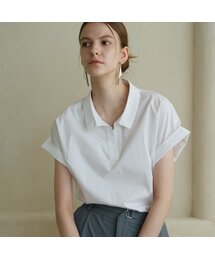 Punching Detail Shirt Blouse _ White