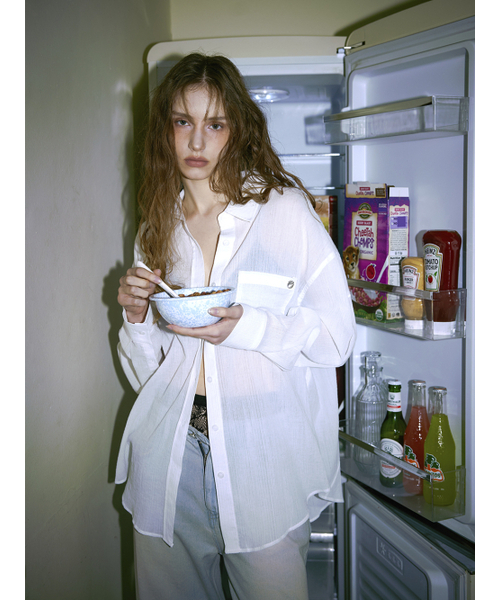 ETMON(エトモン)の「Oversized Pocket Summer Shirt, White(シャツ/ブラウス・レディース・その他・FREE)」の1枚目の写真