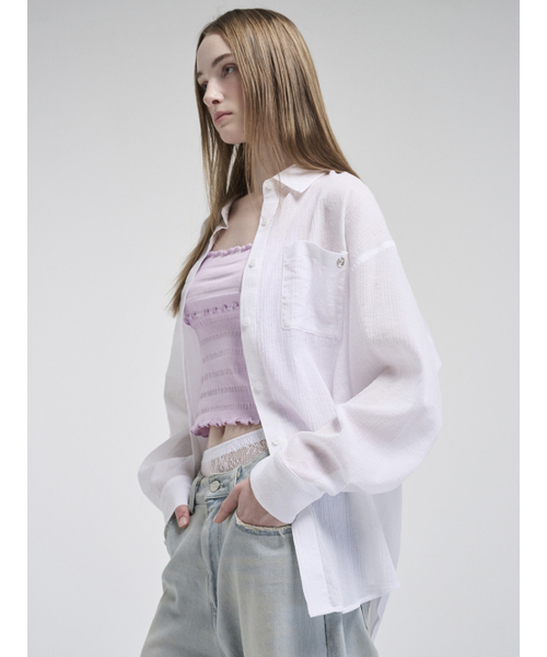 ETMON(エトモン)の「Oversized Pocket Summer Shirt, White(シャツ/ブラウス・レディース・その他・FREE)」の2枚目の写真
