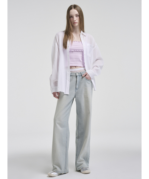 ETMON(エトモン)の「Oversized Pocket Summer Shirt, White(シャツ/ブラウス・レディース・その他・FREE)」の3枚目の写真