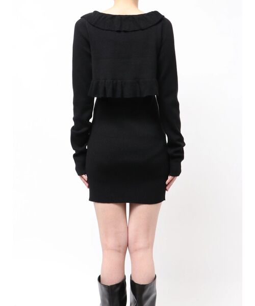 EMODA(エモダ)の「クロップドカーディガンセットアップ(ワンピース・レディース・ブラック/グレー・FREE)」の19枚目の写真