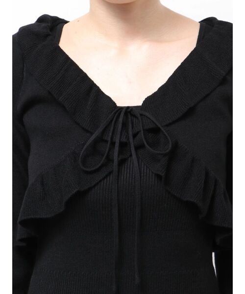 EMODA(エモダ)の「クロップドカーディガンセットアップ(ワンピース・レディース・ブラック/グレー・FREE)」の20枚目の写真