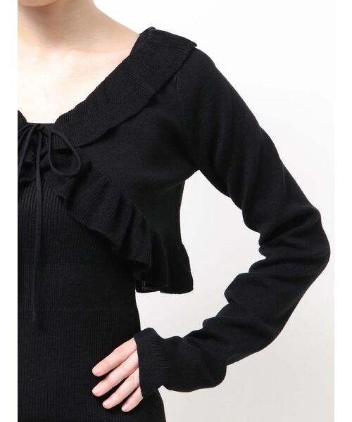 EMODA(エモダ)の「クロップドカーディガンセットアップ(ワンピース・レディース・ブラック/グレー・FREE)」の21枚目の写真