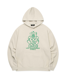 HEART BEAR HOODIE sand