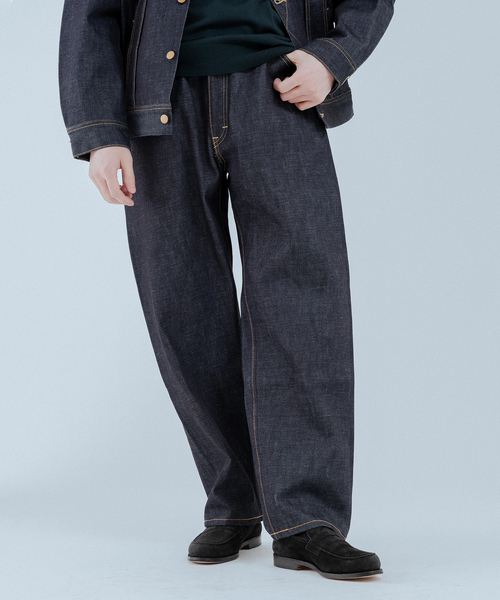 Lee（リー）の「Lee (リー) 別注 101*101-Z RIDERS RIGID デニムパンツ（デニムパンツ・メンズ・ネイビー/ブラウン・38/36/34/32/30）」の4枚目の写真