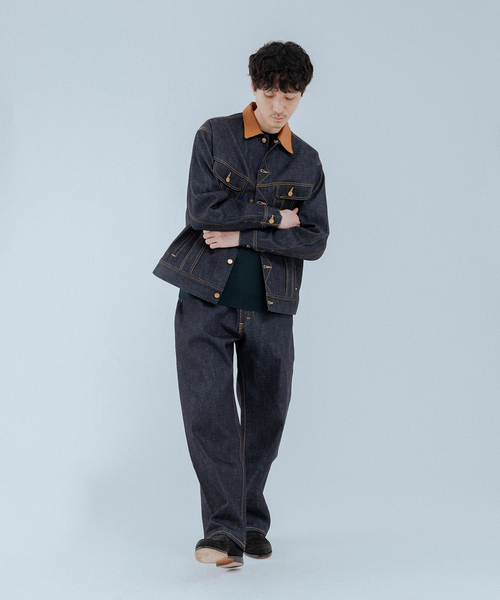 Lee（リー）の「Lee (リー) 別注 101*101-Z RIDERS RIGID デニムパンツ（デニムパンツ・メンズ・ネイビー/ブラウン・38/36/34/32/30）」の14枚目の写真