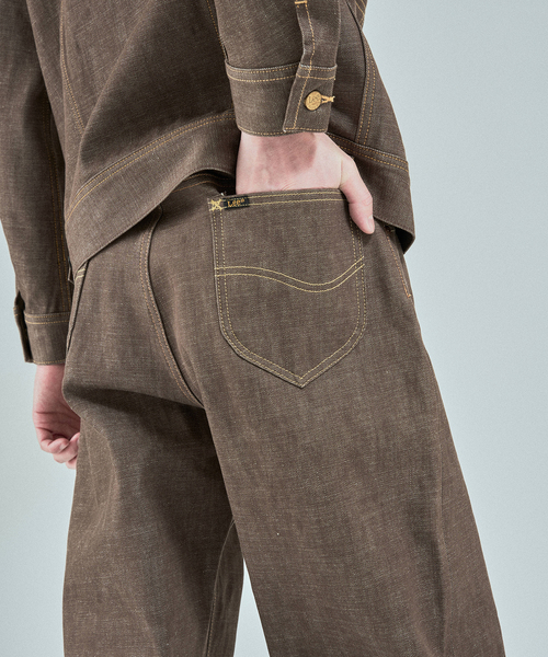 Lee（リー）の「Lee (リー) 別注 101*101-Z RIDERS RIGID デニムパンツ（デニムパンツ・メンズ・ネイビー/ブラウン・38/36/34/32/30）」の19枚目の写真